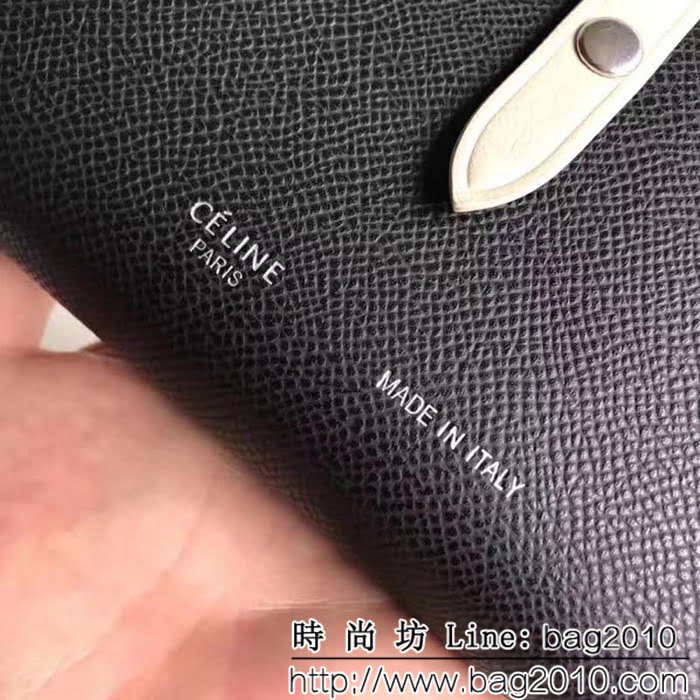 CELINE賽琳原單 專櫃款 手掌紋牛皮小號搭扣拼色錢夾 0146 SL1427